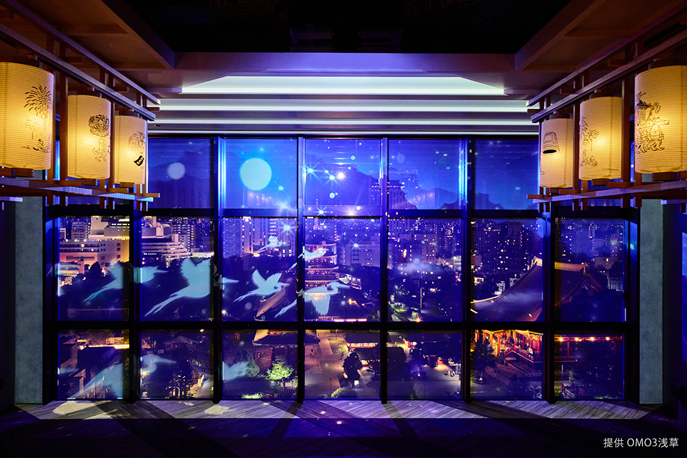 夜景を彩る窓プロジェクションマッピングの上映がスタート！OMO3浅草 by 星野リゾートにて